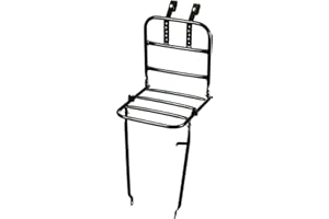 P4B Portaequipajes delantero para rueda delantera con superficie de carga de aprox. 30 x 30 cm, portaequipajes delantero para bicicletas de 26 a 28 pulgadas, con soporte para manillar, incluye kit de