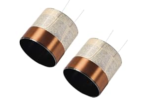 UXCELL sourcing map 2pcs 51.5mm 2" Woofer Voice Coil 2 Layers Round Copper Wire for Bass Speaker Audio Repair