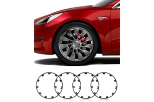 EVOOOR Do Tesla Model Y 20 cali, ochrona krawędzi felgi, ABS, do Tesla Model Y, koła turbinowe 21", (pudrowy 51 cm, 4 sztuki) (4, pudr)