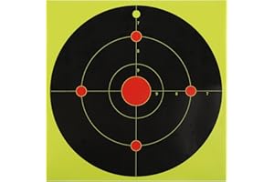 LUTER 50 Pezzi Bersagli da Tiro Adesivi per Tiro da 20,32cm Obiettivi di Carta Bersagli Splatter Autoadesivi Shooting Target Adesivi per Obiettivi di Tiro Rotondi Reattivi per le Esercitazioni di Tiro