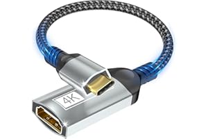 Nersligek Adaptateur USB C vers HDMI 4K, Adaptateur Thunderbolt 3/4 Type-C vers HDMI Compatible avec MacBook, iMac, iPad Pro, Air, iPhone 17/16/15, Galaxy S24