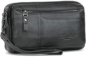 XIEBEN Hebetag skórzana kopertówka portfel dla mężczyzn organizer uchwyt torba na nadgarstek