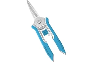 FLORA GUARD 16.5cm Tijeras de podar, antideslizantes con mango de bloqueo, de reparación profesional de flores, multifuncionales para cortar ramas y ratán（azul）