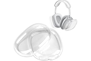 Beejoy Clear Protector Cover for AirPods Max, Soft TPU Protective Ear Cups Case Cover Anti-Dust Anti-Scratch Transparent Accessories Headphones Protector Compatible with Apple AirPods Max Headphones