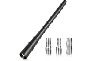 FOGCAYS Car Antenna, 18cm AM/FM DAB Universal Car Roof Replacement with 3 Screws (M4, M5, M6) Radio Aerial Short Rod Car Antenna for Vehicle Truck Compact Stylish Design and Strong Signal Strength