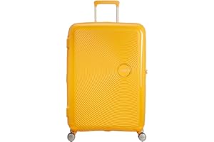 American Tourister Soundbox - Trolley L Espandibile Valigia, 77 cm, 97/110 L, Giallo (Golden Yellow)
