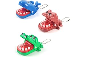 TIVUNORON Spielzeug Krokodil Zähne, 3 Stück Spaß Spielzeug Krokodil Zähne, Krokodil Spiel für Kinder, Klein Croco Doc Spiel, Mini Croco Spiel für Familie Party Geschicklichkeitsspielzeug