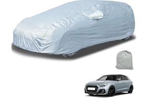 autozen Car Cover Waterproof, Outdoor Car Cover Breathable for Hatchback length up to 415 cm Protection Against Rain Sun Snow Dust for Full Garage, Silver