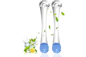 I·B·N G Strumento per la Pulizia del Raschietto per Lingua 2 in 1 con Spazzola in Silicone, 100% Acciaio Inossidabile, Facile da Usare e da Pulire, 2 Piece