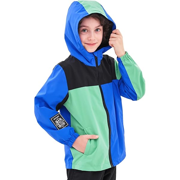 Rain Coats Kids MGEOY Boys Rain Jackets Lightweight Waterproof