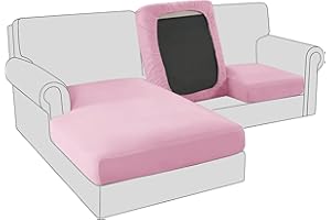 BXFUL Funda de sofá elástica de terciopelo, alta elasticidad, funda para cojín de sofá, funda protectora de muebles (grande, 1 plaza, rosa)