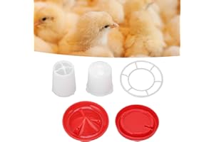 Niiyen KüKen-Futterspender und Tränke-Kit, Geflügel-Futterspender für 1 Monat alte Küken, Drehhülsen-Design Automatisches Füttern und Tränken Geflügel-Futter Hühnertränken-Becher