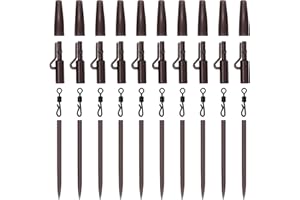 DAELESR Carp Fishing Accessories Set, Carp Rigs, Tail Silicone Safety Clips, Tackle Quick Change Swivels Rig, Anti Tangle Sleeves Fishing Leads Tail, Fishing gear, Carp Fishing Tackle for Bass Carp