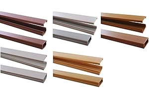 netproshop 1 Meter Kabelkanal 31,8x11mm Außenmaß selbstklebend (Verbinder verfügbar), Farbe:Dunkelbraun Meliert