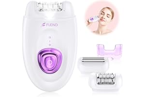 BUBBACARE Epilator,Epilators Hair Removal for Women, 2 in 1 Hair Removal Device with LED Light & USB Rechargeable, Electric Shaver for Legs,Underarms,Bikini and Full Body