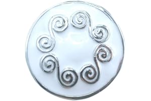 ‎CREATIVE-BEADS Creative-Beads Click-it Button, Charm, Druckknopf, Ornament Kreise 18mm, f. Armbänder, Gürtel etc., weiß