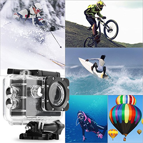 NexGadget Action Camera WIFI 12MP 2,0 Zoll, FHD 1080P Sport Action Kamera Cam IP68 Wasserdicht 140 ¡ã Weitwinkel - 5