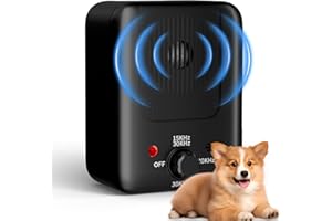 QEWEUUIE 2025 Upgraded Anti Barking Device for Dogs - 3 Modes Ultrasonic Dog Sonic Barking Deterrent Devices - 50FT Rechargeable Stop Barking Dog Device Indoor Outdoor for Small Medium Large Dogs