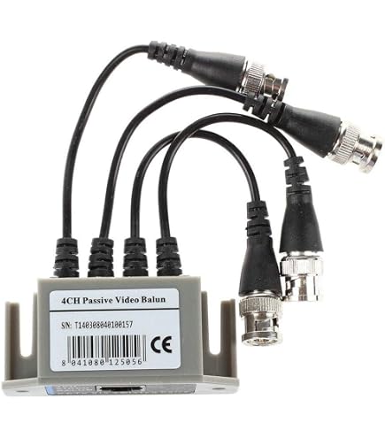 2 Paires Balun Vidéo RJ45 Vers BNC - Compatible HD-CVI/TVI/AHD 1080P-8MP | Pour Système CCTV
