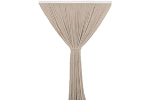 ILGRUPPONE Il Gruppone Passione Casa Tenda Antimosche per Porta Finestra a Pannello con Telaio in PVC, in più Colori, Moschiera con Corde a Pallini per Esterno Interno Fili a Caduta - Beige - 100 x 220