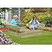 Produktbild Sandkasten mit Deckel und Sitzbank 120x120 cm aus Holz von Gartenpirat®
