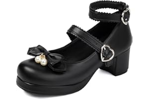 Lizoleor Lolita Mary Jane Plateforme Bout Rond Sweet Femmes Chaussures