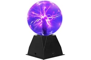 SENQIU Sfera al Plasma 15CM 6 Pollici, Lampada Fulmini Magica Touch Sensitive, Luce Notturna per Camera da Letto, Decorazioni, Luce Viola