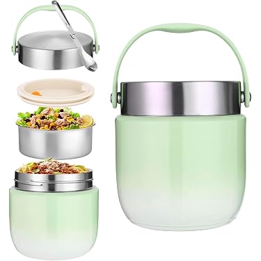 Contenitore Termico Per Pranzo Isolato - Doppia Parete, 650ml, Con Cucchiaio E Coperchio A Tenuta
