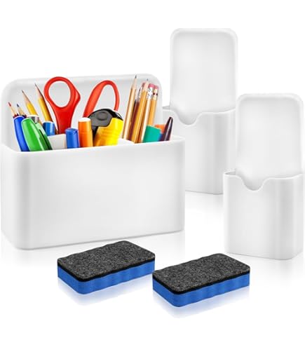 4 Magnetische Penhouders, Whiteboard Penhouder, 2 Maten, Magnetische Markeerhouder, Afdichting, Voor School, Kantoor, Koelkast, Kluisje, Thuis