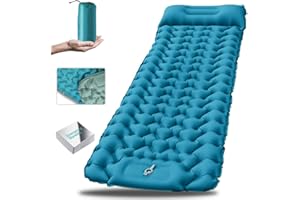 CyConncet Karimata kempingowa, wbudowana pompka, nadmuchiwana karimata, samopompująca, prasa nożna, ultralekki materac dmuchany 800 g, na kemping, plażę, do biura