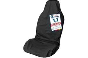 LIONSTRONG Uniwersalny pokrowiec na fotele samochodowe, 100% wodoszczelny, materiał poliester, czarny