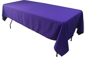 KaitatsuSen Oblong Rectangular Polyester Fabric Tablecloth, Purple, 150x200 cm