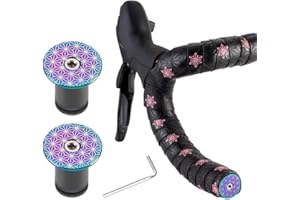 HOUSON Aluminum Handlebar End Caps - Bicycle Plugs for Mountain Bikes (MTBs) & Road Bikes, Colorful