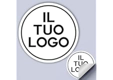 100 Adesivi, etichette personalizzati - PERSONALIZZALO QUI - Etichette aziendali - logo azienda - Carica logo, immagine, foto
