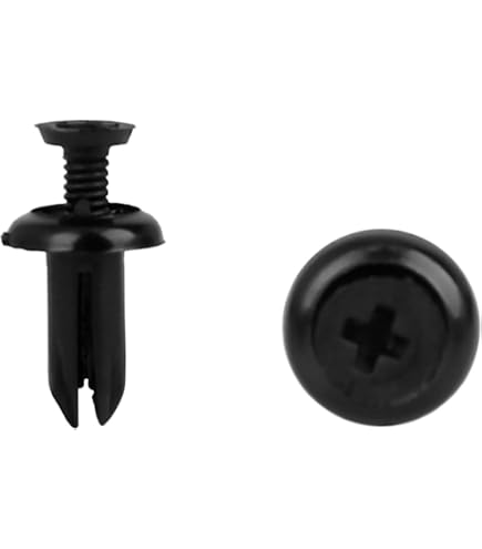 Sourcing Map 20 Rivets Plastique Blanc/Gris Pour Voiture - Fixation Moulage, Pare-chocs, Intérieur - Diamètre Trous 8mm, Longueur 20mm