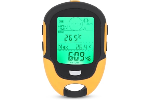 Altimètre De Voiture Multifonctionnel Extérieur FR500 Baromètre Thermomètre Hygromètre Boussole Altimètre Numérique avec Plusieurs Fonctions Altimètre De Randonnée Portable Boussole Enfant