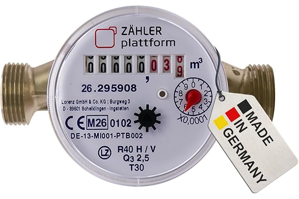 ZÄHLER plattform Compteur d'eau 2025 fabriqué en Allemagne Qn 1,5 BL 110 mm 3/4"