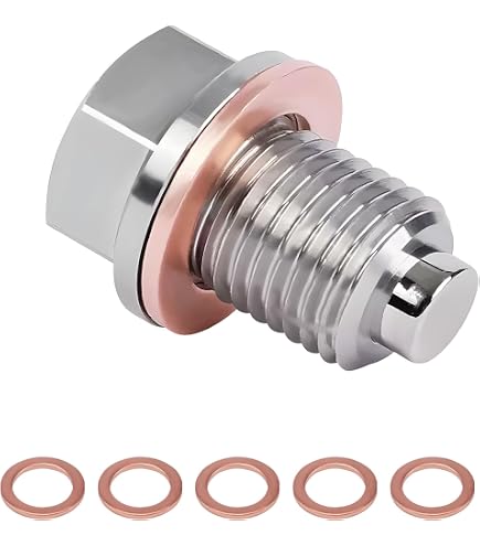Bouchon De Vidange D’huile Magnétique M12 X 1,25 – En Acier Inoxydable Avec Aimant Puissant – Compatible Voiture, Moto, Bateau – Protège Le Moteur