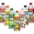 Just Drink Aloe 12 x Random Mixed 500ml Bottles - (Strawberry,Mango,Original,Tropical,Lychee,Hawaiian,Summer Berries)