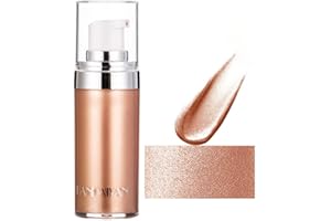 OCHILIMA 4 Colors Face Body Shimmer Body Cream Liquid Body Highlighter Long-lasting Shine Brighten Glitter Shimmering Body Cream for All Skin Types Bronzer (#02 Rose Gold)
