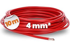 LAPP MOBILITY 10 Meter Lapp 4520043 H07V-K 4 mm² rot I Verdrahtungsleitung I Aderleitung flexibel I PVC-Einzelader I Litze 4mm2 I Verdrahtung