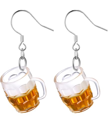 Orecchini A Forma Di Boccale Di Birra - Pendenti In Miniatura - Divertenti Per Amanti Della Birra - Donne E Ragazze - Colore Marrone