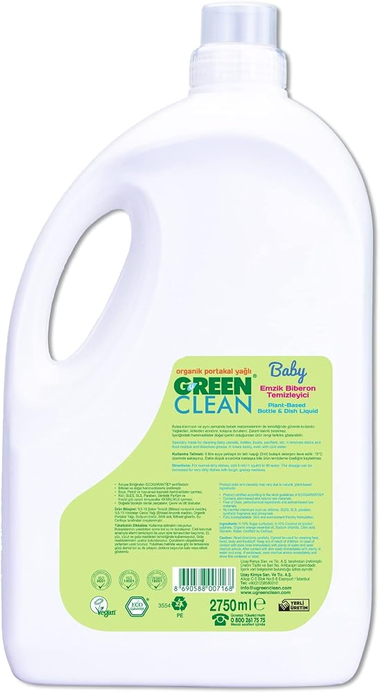 U Green Clean Baby Emzik ve Biberon Temizleyici 2.75 Litre