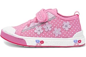 Walkright Carey Girls Pink Polka Dot Canvas