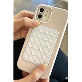 Vakumlu Silikon Telefon Tutucu, Telefon Vantuz, Telefon Ayna Tutucu, Duş, Tiktik video &ccedil;ekim tutucu (Beyaz, Tek Taraflı/Yapış