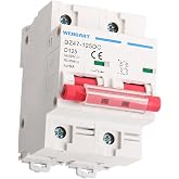 Wengart DC Circuit Breaker 125A 2P 500V, Magnetic Thermal Automatic Switch for Solar Panels and Lithium Battery Protection, P