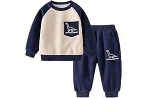 SOLU DAY8 Ensemble Enfant Garcon 1-5 Ans Hiver Chaud Elegant Vêtements Garçons Pantalon Et Sweat Haut Top Manches Longues Ample Chic Casual Vacances Jogging Sport