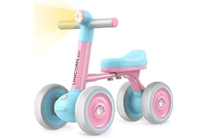 QUANQUER Draisienne pour enfants à partir de 1 an - Jouet avec éclairage pour bébé de 10 à 36 mois - Premier vélo pour garçons et filles comme cadeaux