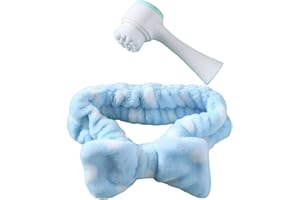 JBP BEAUTY Diadema y Cepillo Limpieza Facial Manual 2 En 1 Ultra Suave Para Limpiar La Cara I Cepillo Exfoliante Facial Limpiador De Poros Y Puntos Negros (Circulo-Azul)