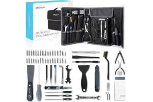 Creality Officiell 3D-skrivarverktygssats, 3D-skrivarverktygssats, 74 stycken 3D-skrivarverktyg, wrap kit Pro 3D-skrivartillbehör med förvaringsväska